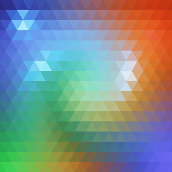 밝은 삼각형 요소로 구성 된 추상적인 기하학적 색된 배경 — 스톡 벡터