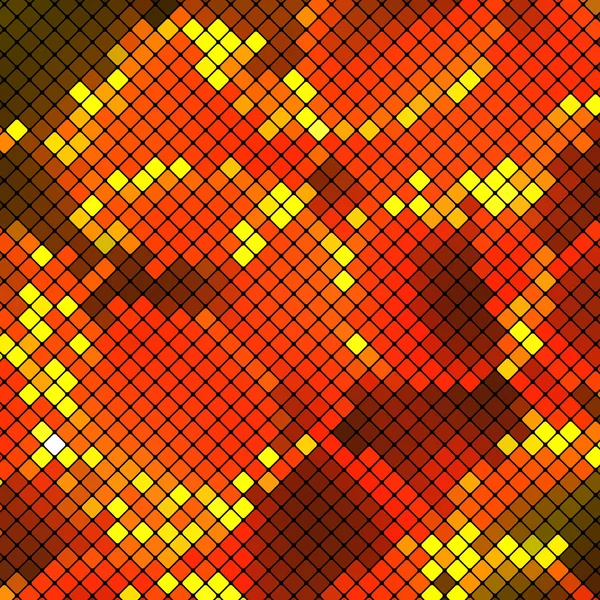 Abstrakta geometriska flerfärgad bakgrund som består av fyrkantiga element med rundade hörn, som placeras på en svart bakgrund — Stock vektor