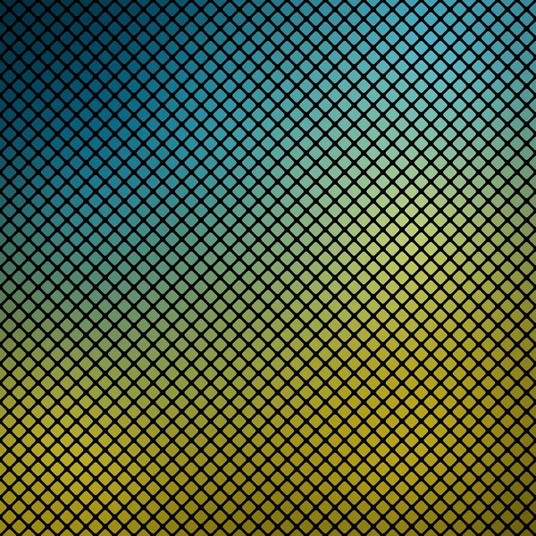 Fondo geométrico multicolor abstracto que consta de elementos cuadrados con esquinas redondeadas, que se coloca sobre un fondo negro — Vector de stock