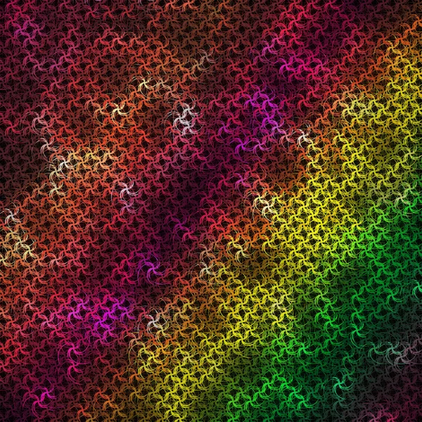 Mehrfarbiger Hintergrund, bestehend aus abstrakten Elementen, die ein geflochtenes Muster bilden — Stockvektor