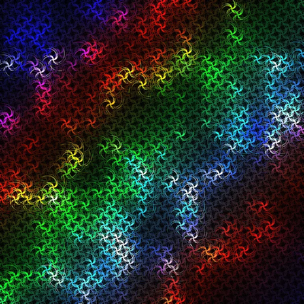 Mehrfarbiger Hintergrund, bestehend aus abstrakten Elementen, die ein geflochtenes Muster bilden — Stockvektor