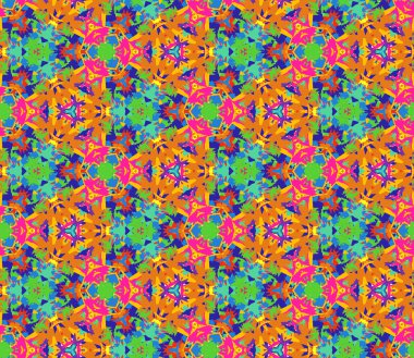 Dikişsiz desen parlak renk soyut öğelerden oluşur.