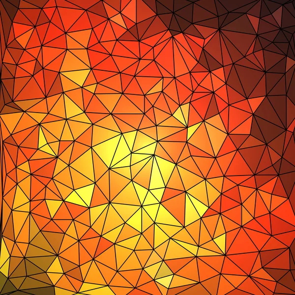 Abstrakta geometriska flerfärgad bakgrund bestående av ljusa triangulära element på en svart bakgrund — Stock vektor