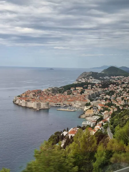 Dubrovnik Croatia September 2021 Turquoise Harbor Dubrovnik Coastline View Travel — 스톡 사진