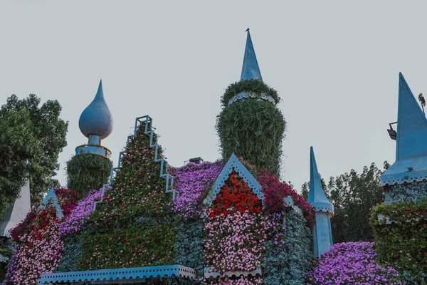 Dubai Mirakelträdgård Med Över Miljoner Blommor Våren Förenade Arabemiraten Disney — Stockfoto