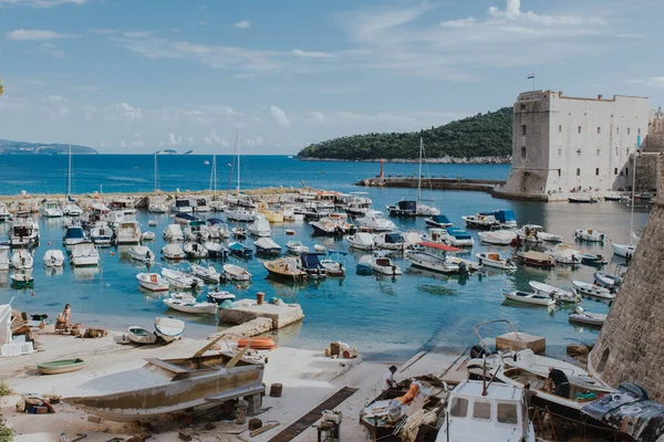 크로아티아 두브로브니크 Dubrovnik 2021 아드리아 크로아티아 파노라마의 시가지에 있어요 여행지 — 스톡 사진