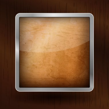 Vector wooden icon clipart
