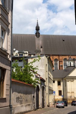 Krakow, Polonya - 07 Temmuz 2022: Eski şehrin sokakları