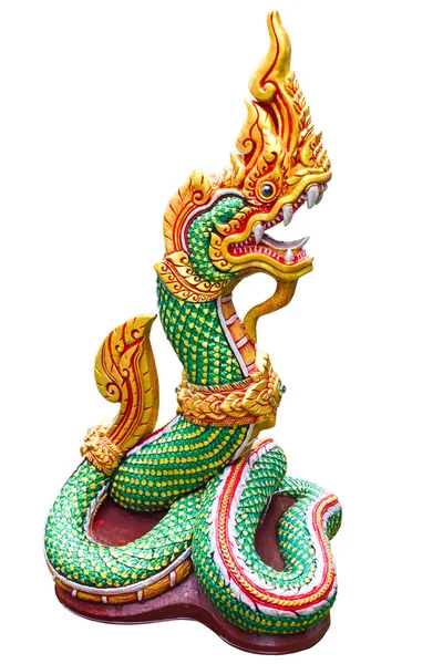 Naga thai staty isolatet — Stockfoto