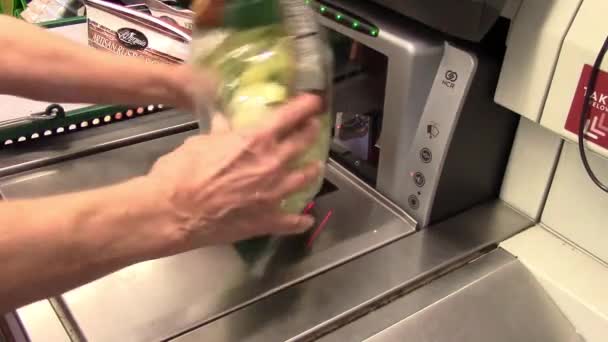 Supermarket checkout — Stock Video