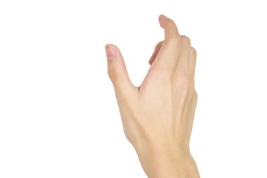 Beyaz Arkaplanda El İşareti İzole Edildi