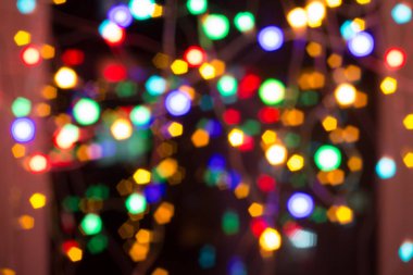 Yakın plan neon ışığı dağıtıldı