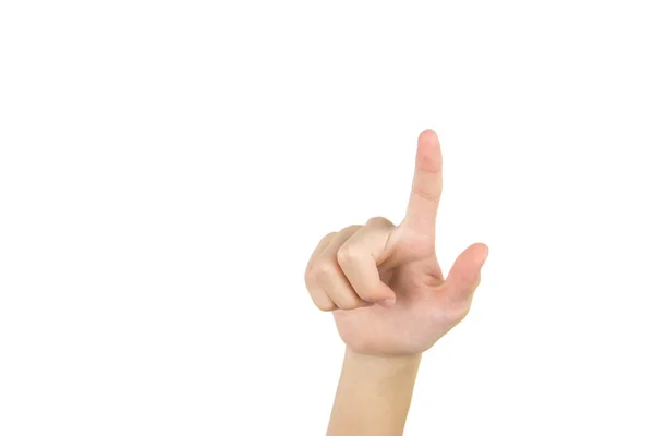 Handzeichen Isoliert Auf Weißem Hintergrund — Stockfoto