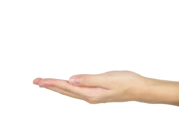 Ręczny Znak Izolowany Białym Tle — Zdjęcie stockowe