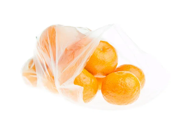 Tangerine Dans Sac Plastique — Photo