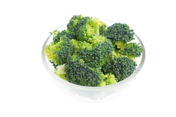 Broccoli Glass Bowl — Stock Photo, Image