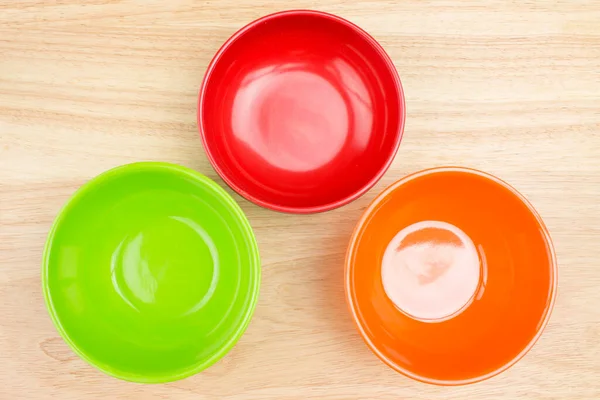 Empty Bowl Wooden Table — Stock Photo, Image