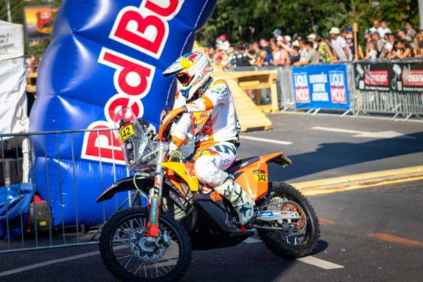 26.07.2022 Sibiu, Romania. Action photography shot at Redbull Romaniacs prologue venue. Photography consists of rider in action on  offroad course.
