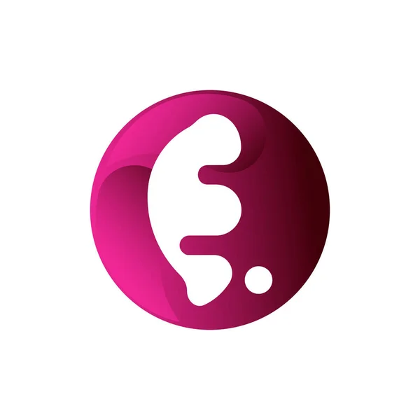 Letter Logo Letter Design Vector Dots Purple Circle Design Template —  Vetores de Stock