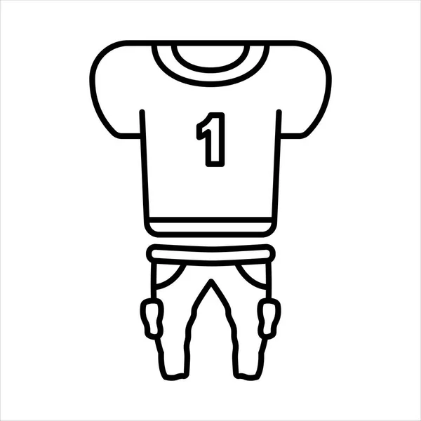 아메리칸 유니폼 아이콘 반바지를 아메리칸 풋볼에 적합하다 설계가 완성되었다 템플릿 — 스톡 벡터
