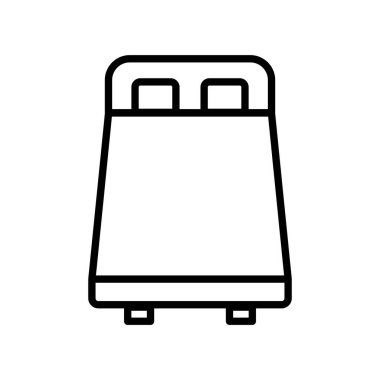 Yatak sırası ikonu. Basit dizayn edilebilir. Şablon vektörü tasarla