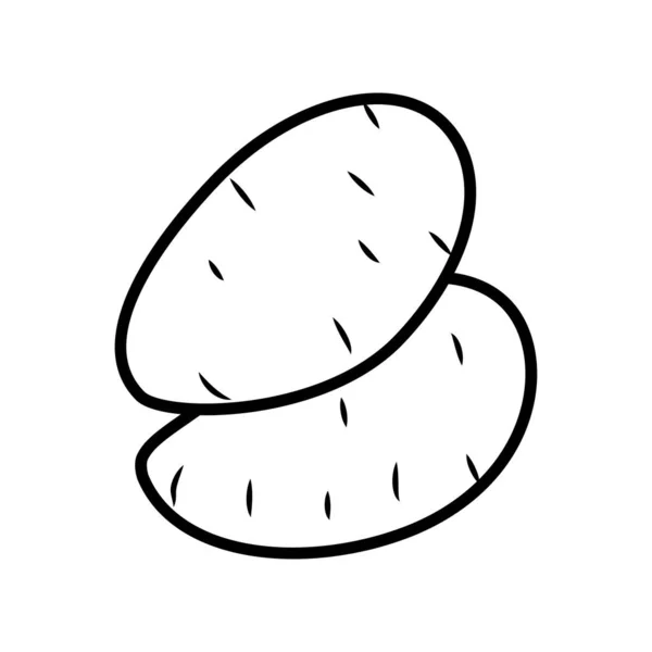 Kartoffellinien Symbol Einfaches Design Editierbar Designschablonen Vektor — Stockvektor