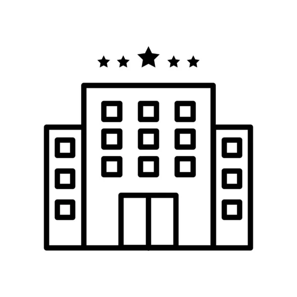 Значок Линии Отеля Простой Дизайн Редактируемый Вектор Шаблона Проекта — стоковый вектор