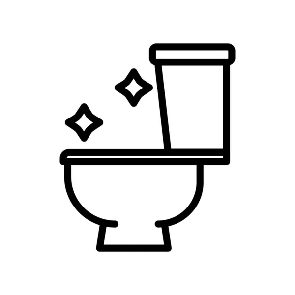 Tuvalet Simgesi Çizgi Simgesi Tarzı Banyo Ikonu Için Uygun Basit — Stok Vektör