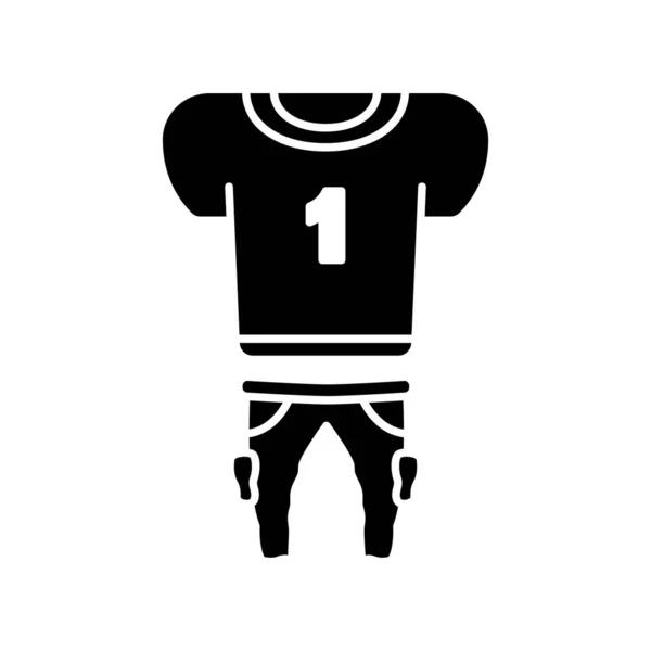 Uniform Icon Glyph Style Silhouette Suitable American Football Icon Simple — Stock Vector