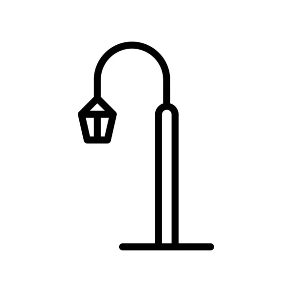 Значок Садовой Лампы Стиль Значка Линии Подходит Иконки Сада Простой — стоковый вектор
