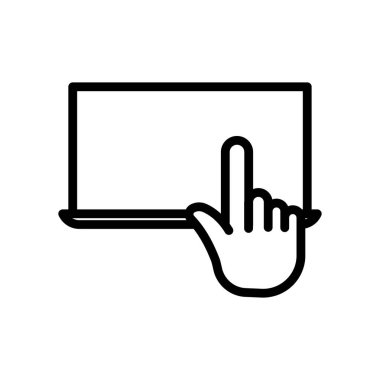 Simgeyi başlat. dokunmatik ekran çizgi simgesi tarzı. Web sayfası şablonları için uygun. Basit dizayn edilebilir. Şablon vektörü tasarla