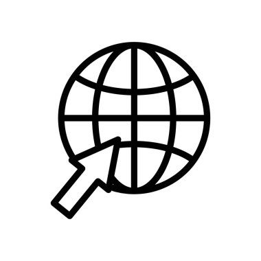 Simgeyi başlat. Topraklı ok. çizgi simgesi tarzı. Web sayfası şablonları için uygun. Basit dizayn edilebilir. Şablon vektörü tasarla