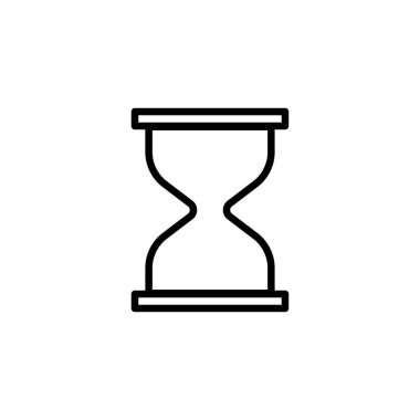 Kum saati ikonu. çizgi simgesi tarzı. İş ikonu için uygun. Basit dizayn edilebilir. Şablon vektörü tasarla
