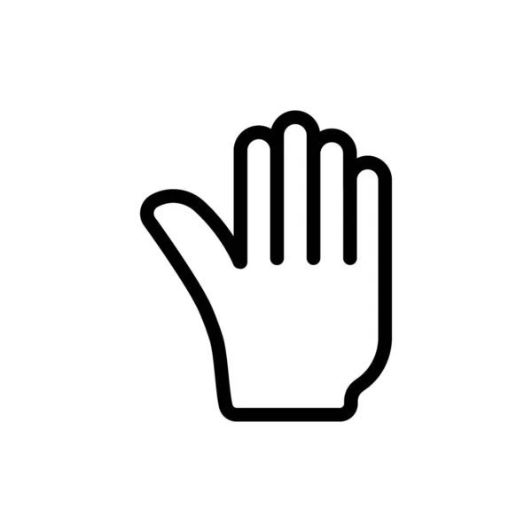 Handpictogram Geschikt Voor Stopsymbool Lijn Pictogram Stijl Eenvoudig Ontwerp Bewerkbaar — Stockvector