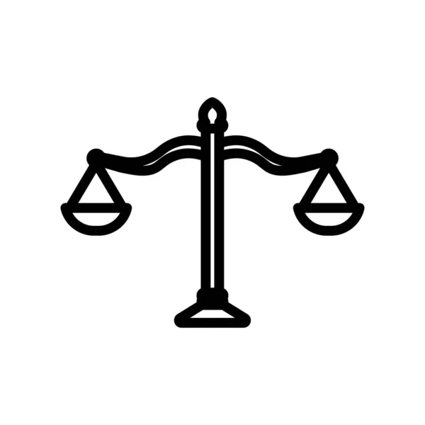Ikonen För Juridisk Skala Lämplig För Symbol För Rättvisa Lagdag — Stock vektor