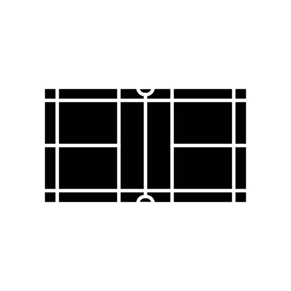 Badminton Ikone Solider Ikonenstil Geeignet Für Badminton Symbol Einfaches Design — Stockvektor