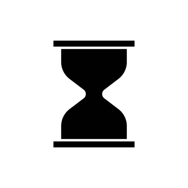 Hourglass Icon Solid Icon Style Suitable Business Symbol Time Simple — Archivo Imágenes Vectoriales