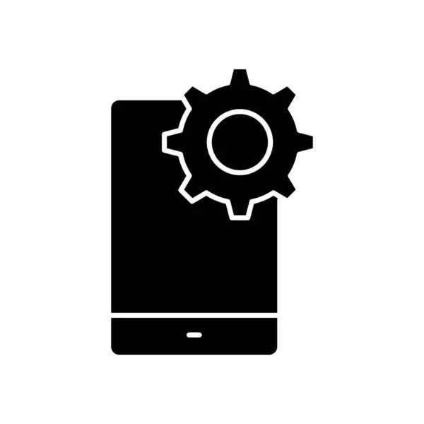 Mobiltelefon Ikon Med Redskap Lämplig För Reparation Symbol Inställning Solid — Stock vektor