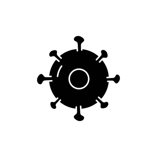 Значок Вірусу Підходить Символів Вакцини Здоров Суцільний Стиль Іконок Простий — стоковий вектор