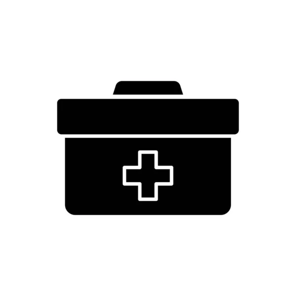 医药存储盒图标向量 适用于健康符号 坚实的图标风格 简单的设计可以编辑 设计简单的示例 — 图库矢量图片