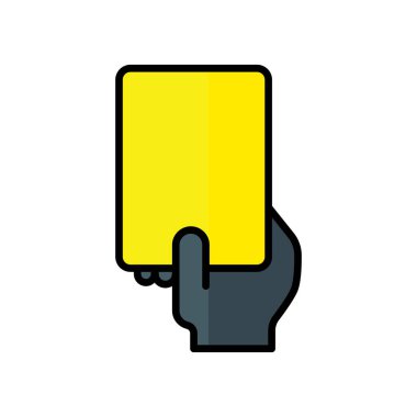 Penaltı ikonu vektörü. Spor sembolü için uygun, faul. Doldurulmuş satır simgesi tarzı. Basit dizayn edilebilir. Basit illüstrasyon tasarla