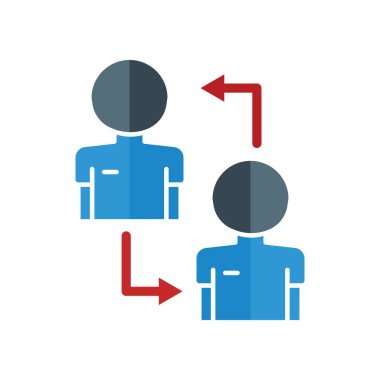 Değiştirme simgesi vektörü. Spor sembolü, futbol için uygun. Düz simge tarzı. Basit dizayn edilebilir. Basit illüstrasyon tasarla