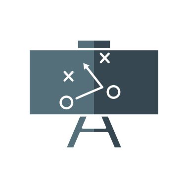 Strateji kurulu simgesi vektörü. Futbol sembolü için uygun spor. Düz simge tarzı. Basit dizayn edilebilir. Basit illüstrasyon tasarla