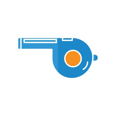 Islık simgesi vektörü. Spor sembolü için uygun. Düz simge tarzı. Basit dizayn edilebilir. Basit illüstrasyon tasarla