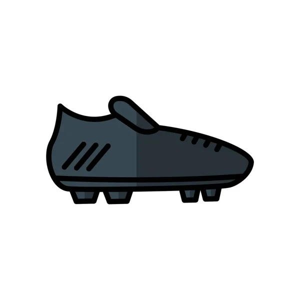 Soccer Shoes Icon Vector Suitable Football Symbol Sport Filled Line — Vetor de Stock