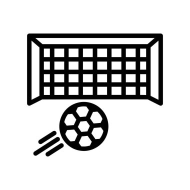 Futbol golü ikon vektörü. Spor, futbol, futbol. çizgi simgesi tarzı. Basit dizayn edilebilir. Basit illüstrasyon tasarla