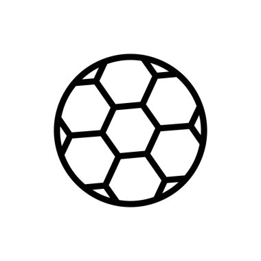 Top ikon vektörü. Spor, futbol, futbol. çizgi simgesi tarzı. Basit dizayn edilebilir. Basit illüstrasyon tasarla