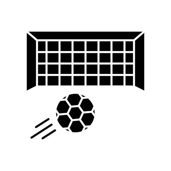 Soccer Goal Icon Vector Sport Soccer Solid Icon Style Simple — Stockvektor