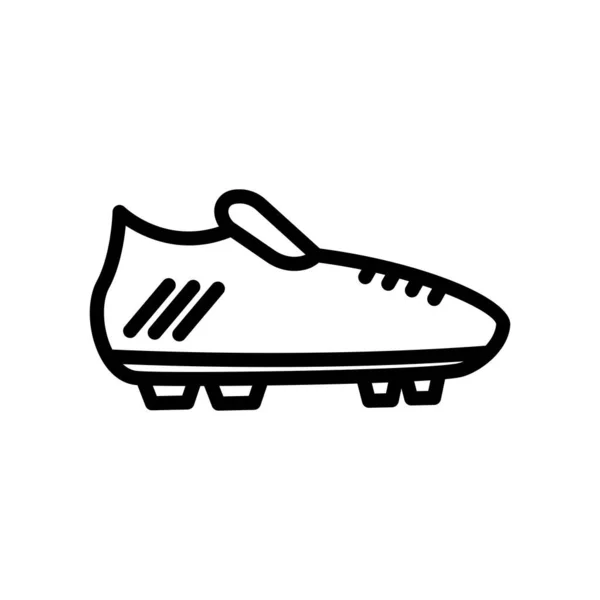 Soccer Shoes Icon Vector Sport Soccer Football Line Icon Style — Stockvektor