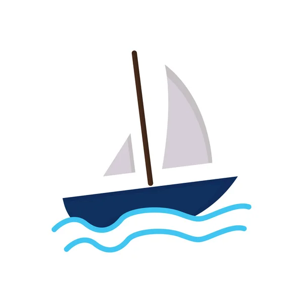 Boat Icon Vector Summer Sport Flat Icon Style Simple Design — Stockový vektor